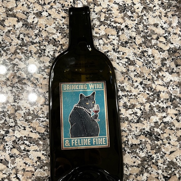 Flattened Wine Bottle Decor - Picture 3 of 5